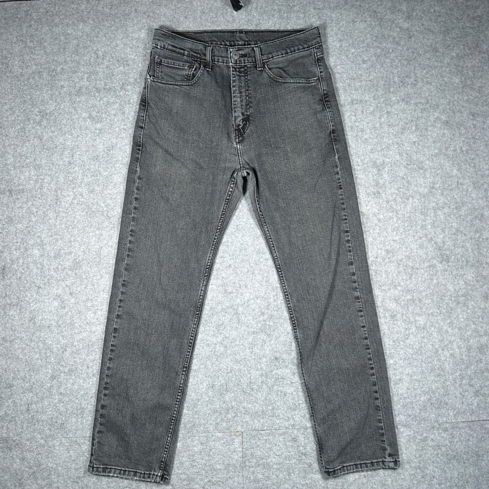 Levi's‎ Denim Jeans Mens 32x30 Grey 505 Regular Fit Straight Leg Casual